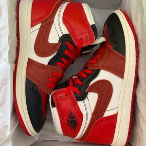 Nike Air Jordan 1 MM Red White and Black Women’s High-Top Sneakers Size 8.5